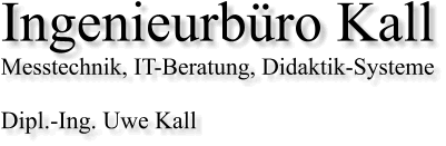 Website des Ingenieurb&uuml;ro Kall